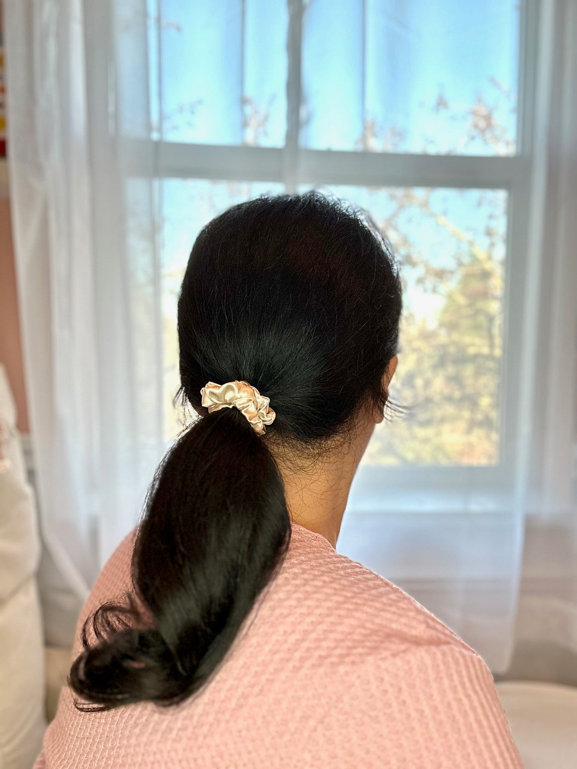 Champagne - Mini - Mulberry Silk Scrunchie