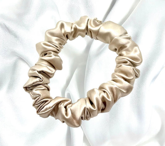 Champagne - Mini - Mulberry Silk Scrunchie