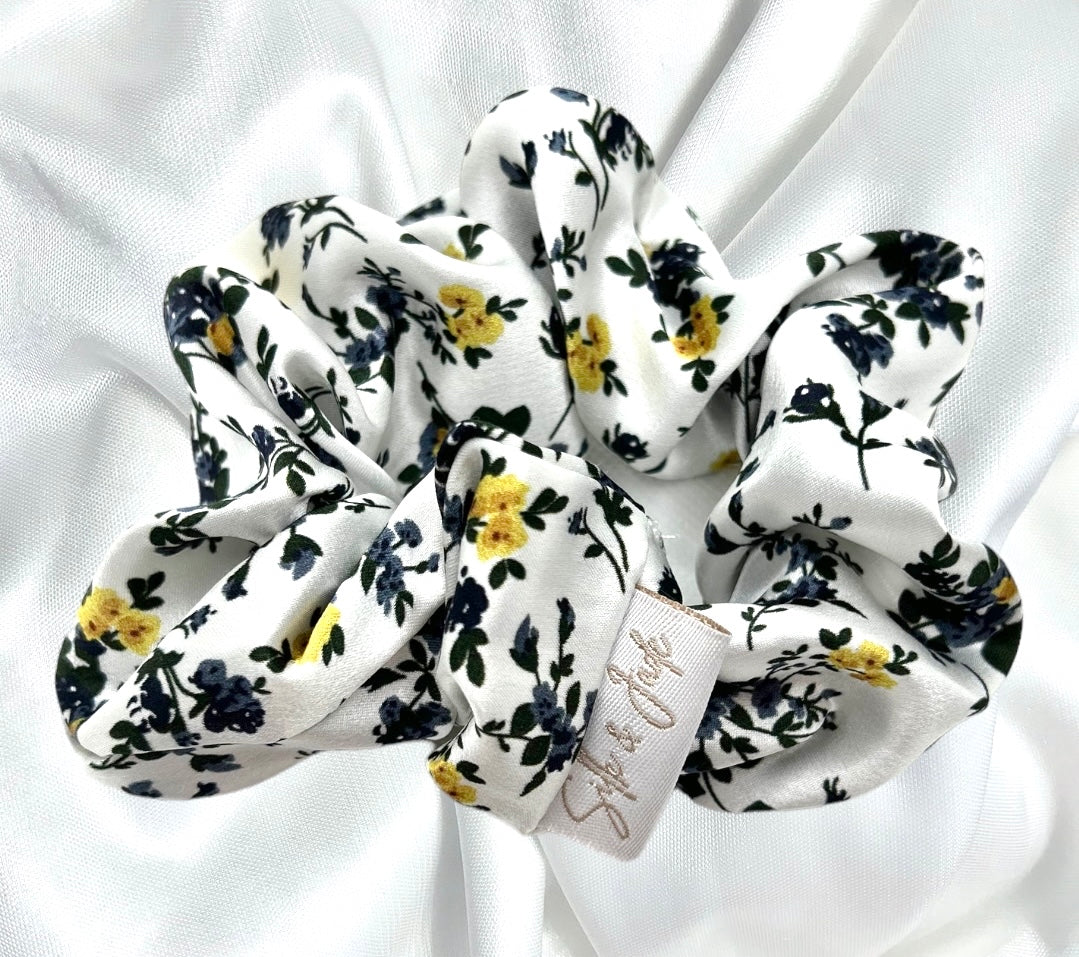 Forget Me Not - Grande - Mulberry Silk Scrunchie