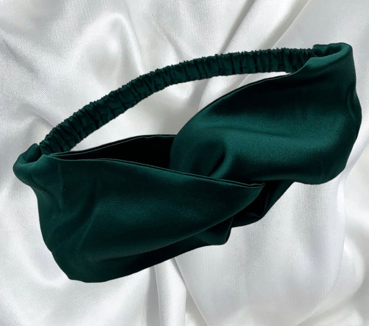 Mulberry Silk Headband - Emerald