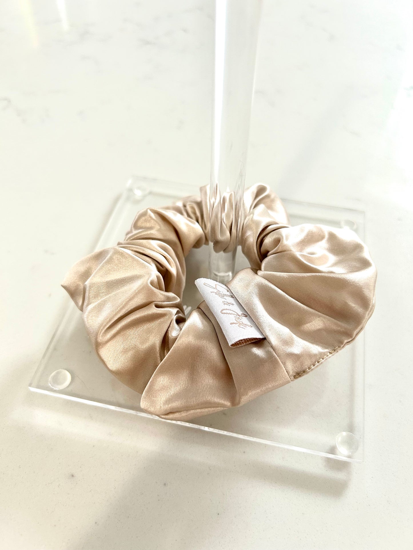 Champagne - Grande - Mulberry Silk Scrunchie