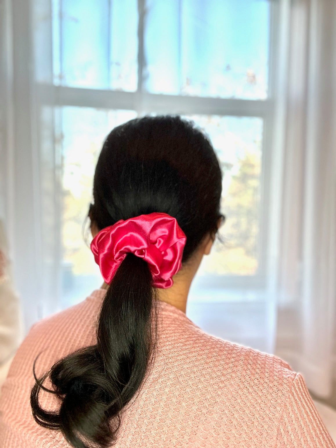 Fuchsia - Grande - Mulberry Silk Scrunchie