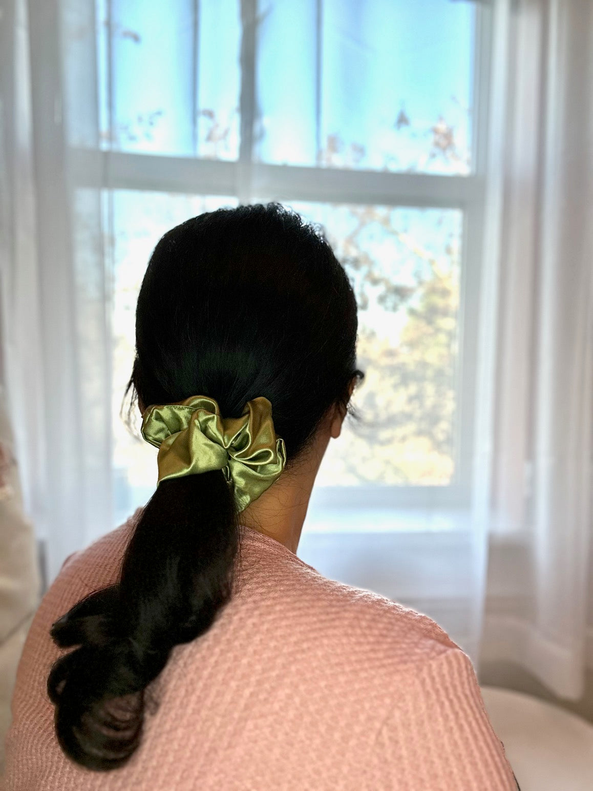 Jade - Grande - Mulberry Silk Scrunchie