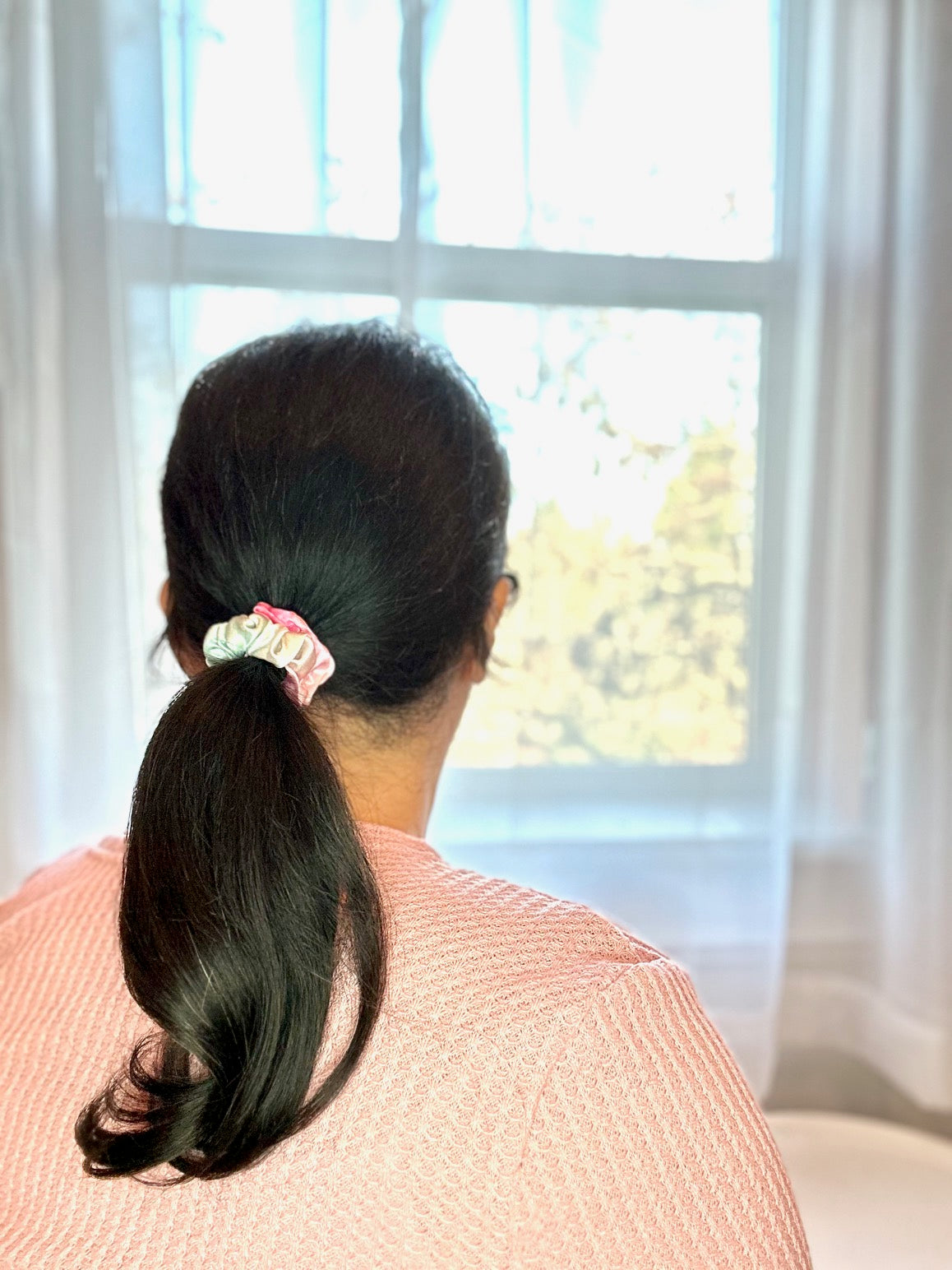 Peony - Mini - Mulberry Silk Scrunchie